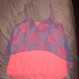 Dressy Blouse!  Gorgeous colors & pattern Sz10/12